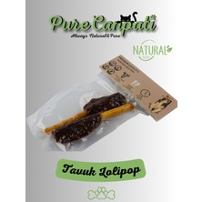 Purecanpati Kurutulmuş  Köpek Çiğneme Kemiği Natural Tavuk Lolipop 2'li