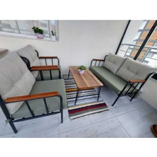 Garden House Metal Bahçe Balkon Mobilyası Koltuk Takımı Ofis Koltuğu Misafir Cafe Otel Bahçesi Dış Mekan