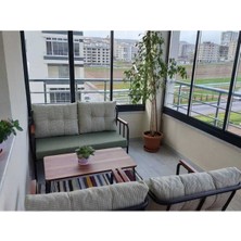 Garden House Metal Bahçe Balkon Mobilyası Koltuk Takımı Ofis Koltuğu Misafir Cafe Otel Bahçesi Dış Mekan