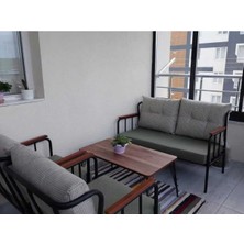 Garden House Metal Bahçe Balkon Mobilyası Koltuk Takımı Ofis Koltuğu Misafir Cafe Otel Bahçesi Dış Mekan
