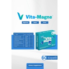 Vitamagne 60 Kapsül  Yetişkinler için Magnezyum ve Vitamin - Magnezyum Malat, Magnezyum Sitrat, Magnezyum Bisglisinat, Vitamin B6, Vitamin B12, Vitamin C, Vitamin D3