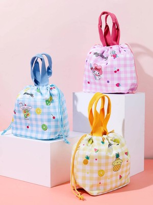 Miniso Sanrio Lisanslı Büzgülü Ağızlı Yiyecek Çantası - Cinnamoroll