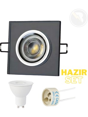 Cata Yeşim Dekoratif Modern Salon Koridor Mutfak Lamba Cam Spot 7W Gün Işığı - CT-6647G