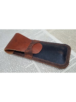 Mahfuz Crazy Hors Hakiki Deri El Emeği Kalemlik Kalem Kutu 27 cm 6 cm 0902A