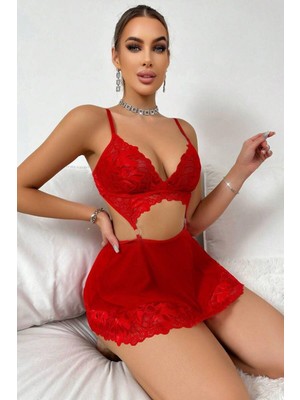 Bella Notte Kırmızı  Valentine's Tasarım Gecelik 18511