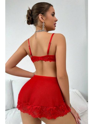 Bella Notte Kırmızı  Valentine's Tasarım Gecelik 18511