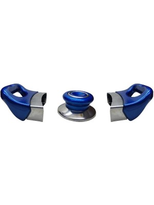 Nalburkent Nalburkent Tencere Tava Sahan Kulpu Cam Ve Metal Kapak İçin Yasemin Mavi 1 Set