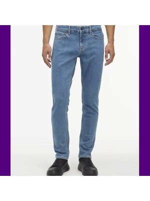 Calvin Klein Erkek Denim Kumaş  Normal Bel Düz Model Lacivert Jeans K10K112376-1A4