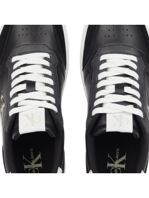 Calvin Klein Erkek Bağcıklı Marka Logolu Spor Stil Siyah Sneaker YM0YM00605-0GO