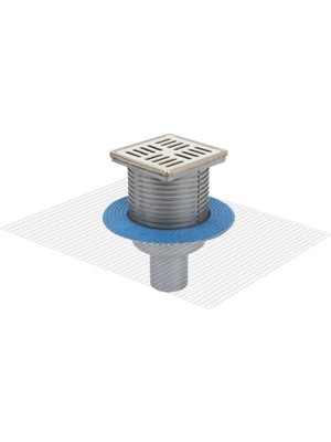 Sukar Yalıtım Uyumlu Çelik Çerçeveli Yer Süzgeci Ø70 Alttan