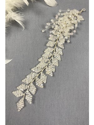 Hayalperest Boncuk Kristal Boncuklu Iliz Gelin Saç ve Türban Aksesuarı