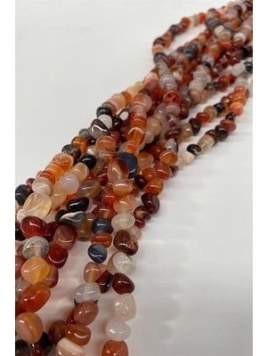 Hayalperest Boncuk Renkli Çakıl Taşı Kesim Akik Doğal Taş