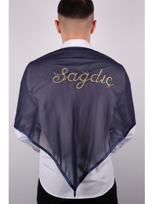 Hayalperest Boncuk Lacivert Sim Nakışlı Sağdıç Örtüsü