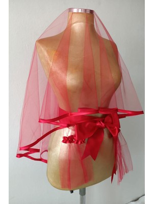 Hayalperest Boncuk Biyeli Zarif Sade Tasarım Gelin Kına Yüz Örtüsü