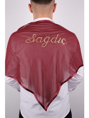 Hayalperest Boncuk Bordo Sim Nakışlı Sağdıç Örtüsü