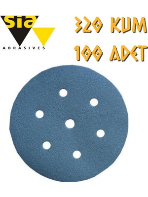 Sia 1949 Hookit Delikli Cırt Zımpara 150 mm - P320 Kum - 100 Adet