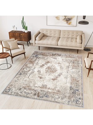 Eliana Home Dijital Baskı Yıkanabilir Kaymaz Taban Salon Halısı ve Yolluk LNA0345