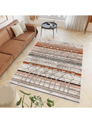 Eliana Home Dijital Baskı Yıkanabilir Kaymaz Taban Salon Halısı ve Yolluk LNA0614