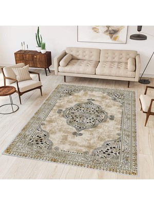 Eliana Home Dijital Baskı Yıkanabilir Kaymaz Taban Salon Halısı ve Yolluk LNA0306-SD482