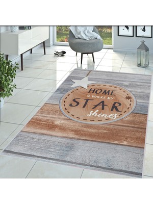 Eliana Home Dijital Baskı Yıkanabilir Kaymaz Taban Salon Halısı ve Yolluk LNA1459
