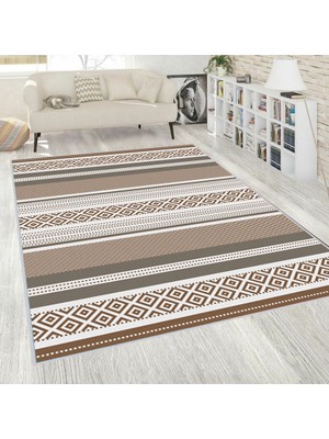 Eliana Home Dijital Baskı Yıkanabilir Kaymaz Taban Salon Halısı ve Yolluk LNA1546-HT1391