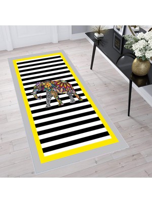 Eliana Home Dijital Baskı Yıkanabilir Kaymaz Taban Salon Halısı ve Yolluk LNA1503