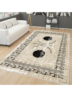 Eliana Home Dijital Baskı Yıkanabilir Kaymaz Taban Salon Halısı ve Yolluk LNA0144-SD1068