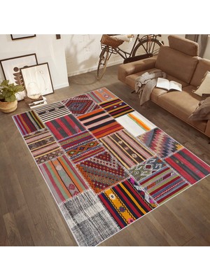 Eliana Home Dijital Baskı Yıkanabilir Kaymaz Taban Salon Halısı ve Yolluk LNA0454