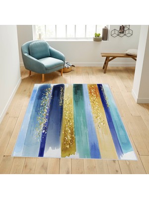 Eliana Home Dijital Baskı Yıkanabilir Kaymaz Taban Salon Halısı ve Yolluk LNA1743