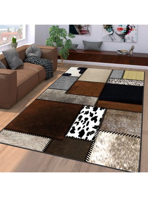 Eliana Home Dijital Baskı Yıkanabilir Kaymaz Taban Salon Halısı ve Yolluk LNA1074