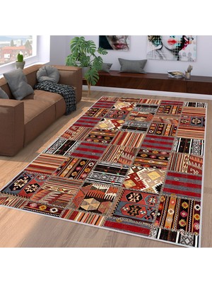 Eliana Home Dijital Baskı Yıkanabilir Kaymaz Taban Salon Halısı ve Yolluk LNA1092