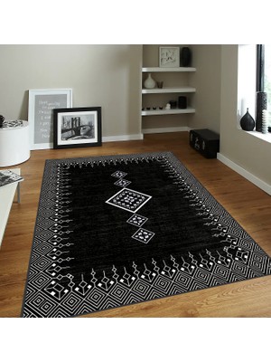 Eliana Home Dijital Baskı Yıkanabilir Kaymaz Taban Salon Halısı ve Yolluk LNA0104-SD1108