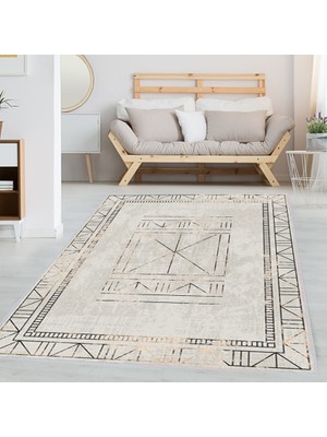 Eliana Home Dijital Baskı Yıkanabilir Kaymaz Taban Salon Halısı ve Yolluk LNA1367-HT399