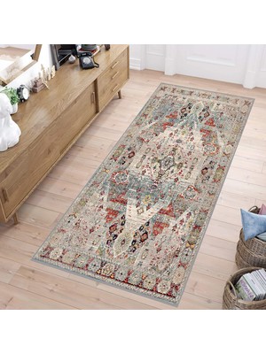 Eliana Home Dijital Baskı Yıkanabilir Kaymaz Taban Salon Halısı ve Yolluk LNA1794