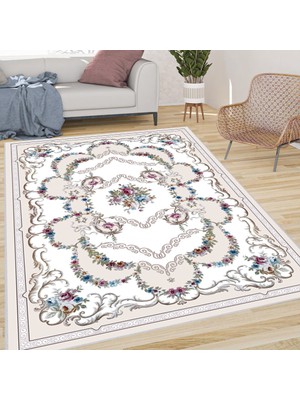Eliana Home Dijital Baskı Yıkanabilir Kaymaz Taban Salon Halısı ve Yolluk LNA0653