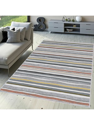 Eliana Home Dijital Baskı Yıkanabilir Kaymaz Taban Salon Halısı ve Yolluk LNA1640-HT263