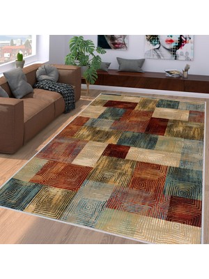 Eliana Home Dijital Baskı Yıkanabilir Kaymaz Taban Salon Halısı ve Yolluk LNA1159