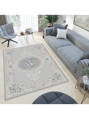 Eliana Home Dijital Baskı Yıkanabilir Kaymaz Taban Salon Halısı ve Yolluk LNA0477