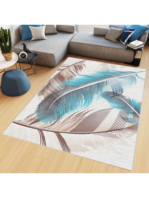 Eliana Home Dijital Baskı Yıkanabilir Kaymaz Taban Salon Halısı ve Yolluk LNA0449