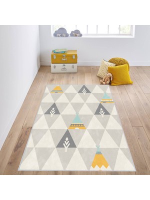 Eliana Home Dijital Baskı Yıkanabilir Kaymaz Taban Salon Halısı ve Yolluk LNA1049