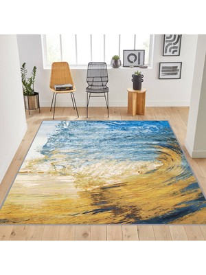 Eliana Home Dijital Baskı Yıkanabilir Kaymaz Taban Salon Halısı ve Yolluk LNA1782