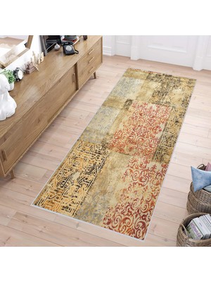 Eliana Home Dijital Baskı Yıkanabilir Kaymaz Taban Salon Halısı ve Yolluk LNA1200