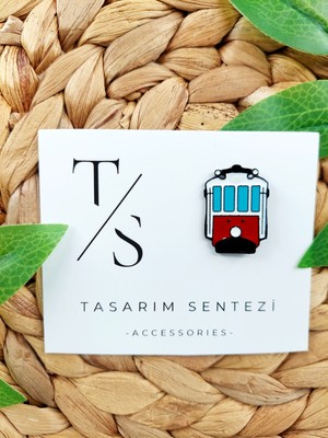 Tasarım Sentezi Rozet Metal Broş Yaka Okul Çantası Kıyafet Şapka Takı Aksesuar Nostalji Treni Taksim Tramvay Rosette