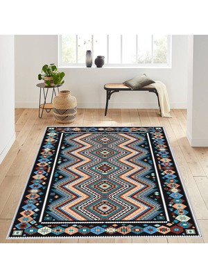 Eliana Home Dijital Baskı Yıkanabilir Kaymaz Taban Salon Halısı ve Yolluk LNA1198