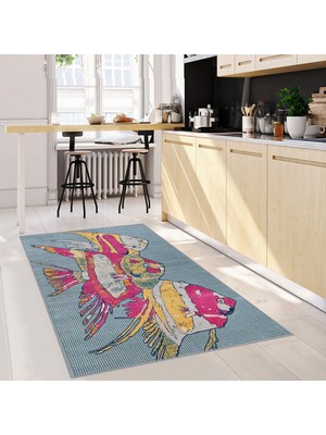 Eliana Home Dijital Baskı Yıkanabilir Kaymaz Taban Mutfak Halısı  LNA2044