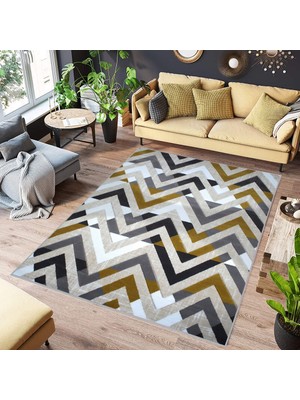 Eliana Home Dijital Baskı Yıkanabilir Kaymaz Taban Salon Halısı ve Yolluk LNA0542