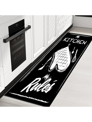 Eliana Home Dijital Baskı Yıkanabilir Kaymaz Taban Mutfak Halısı  LNA2027