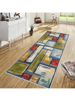 Eliana Home Dijital Baskı Yıkanabilir Kaymaz Taban Salon Halısı ve Yolluk LNA1689