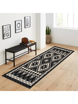 Eliana Home Dijital Baskı Yıkanabilir Kaymaz Taban Salon Halısı ve Yolluk LNA1771