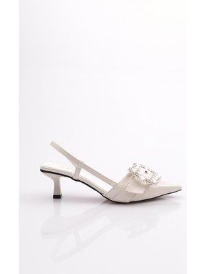 Dgn 6107 Kadin Taş Işlemeli Topuklu Abiye Ayakkabi